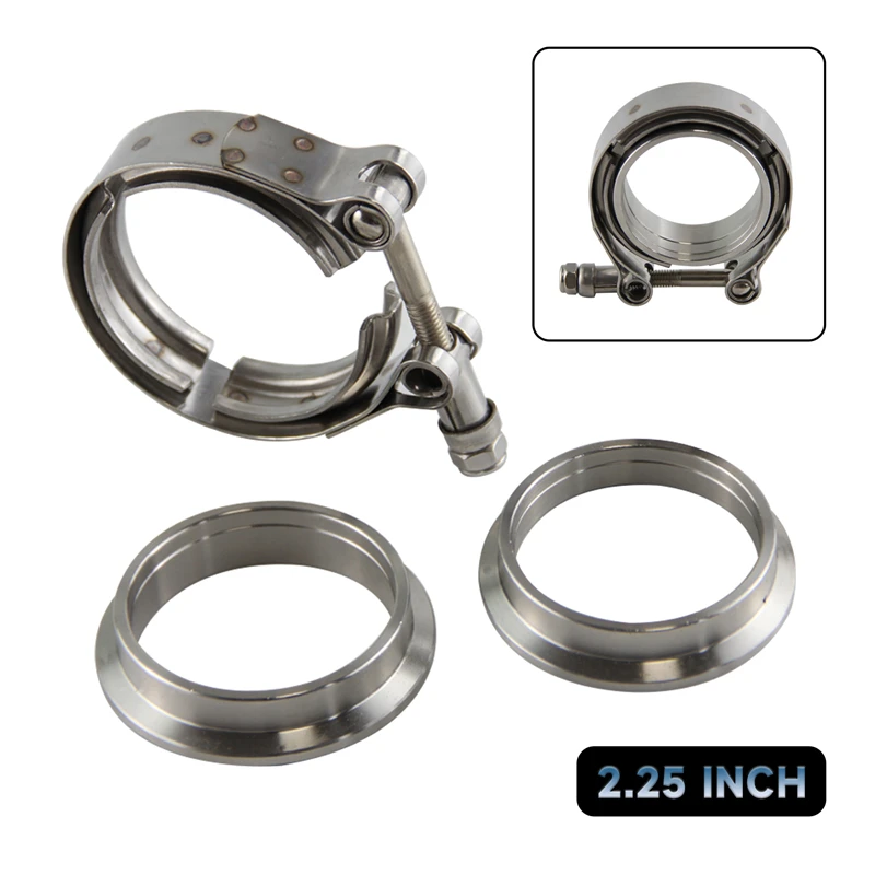 Exhaust V Band Clamp Flange Kit Stainless - Kit de tubo de escape turbo