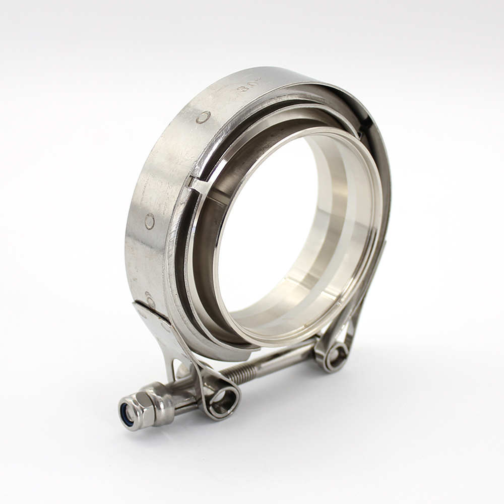 Exhaust V Band Clamp Flange Kit Stainless - Abraçadeira V-Band de Aço Inoxidável para