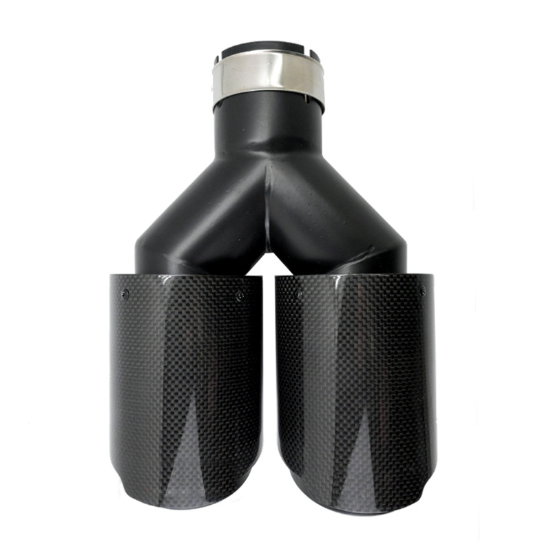 Exhaust Tips Dual Outlet Carbon Fiber 63Mm - Ponteiras de Escape Duplas Tipo Y