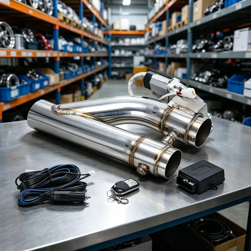Dual Exhaust Cutout Valve Y Pipe Stainless - Kit de Válvula de Escape Duplo