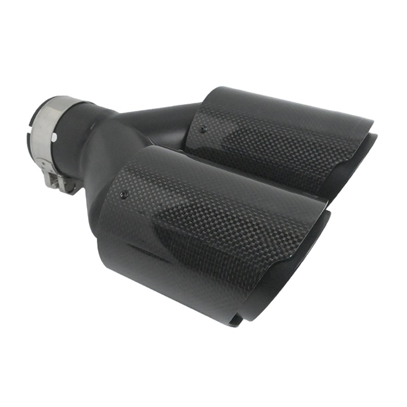 Exhaust Tips Dual Outlet Carbon Fiber 63Mm - Sistema de Escape Automotivo Tipo Y