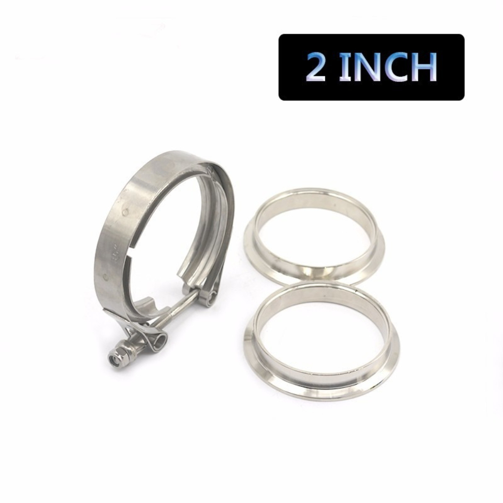 Exhaust V Band Clamp Flange Kit Stainless - Kit de Abraçadeiras Vband para Escape