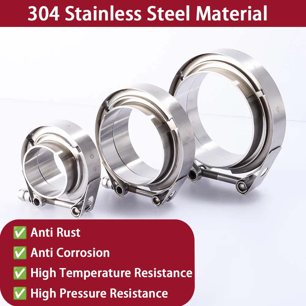 Kit de Abraçadeira V-Band Univ - Exhaust V Band Clamp Flange Kit Stainless avaliação e preço