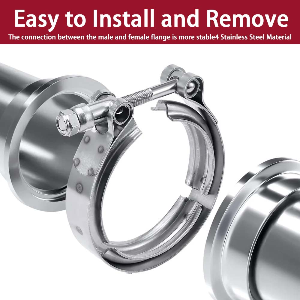 Kit de Abraçadeira V-Band Univ - Exhaust V Band Clamp Flange Kit Stainless avaliação e preço