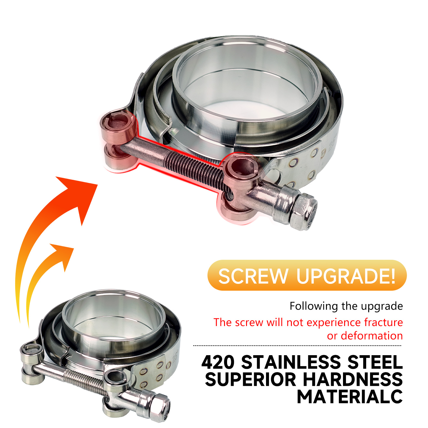 Kit de Abraçadeira V-Band em A - Exhaust V Band Clamp Flange Kit Stainless avaliação e preço