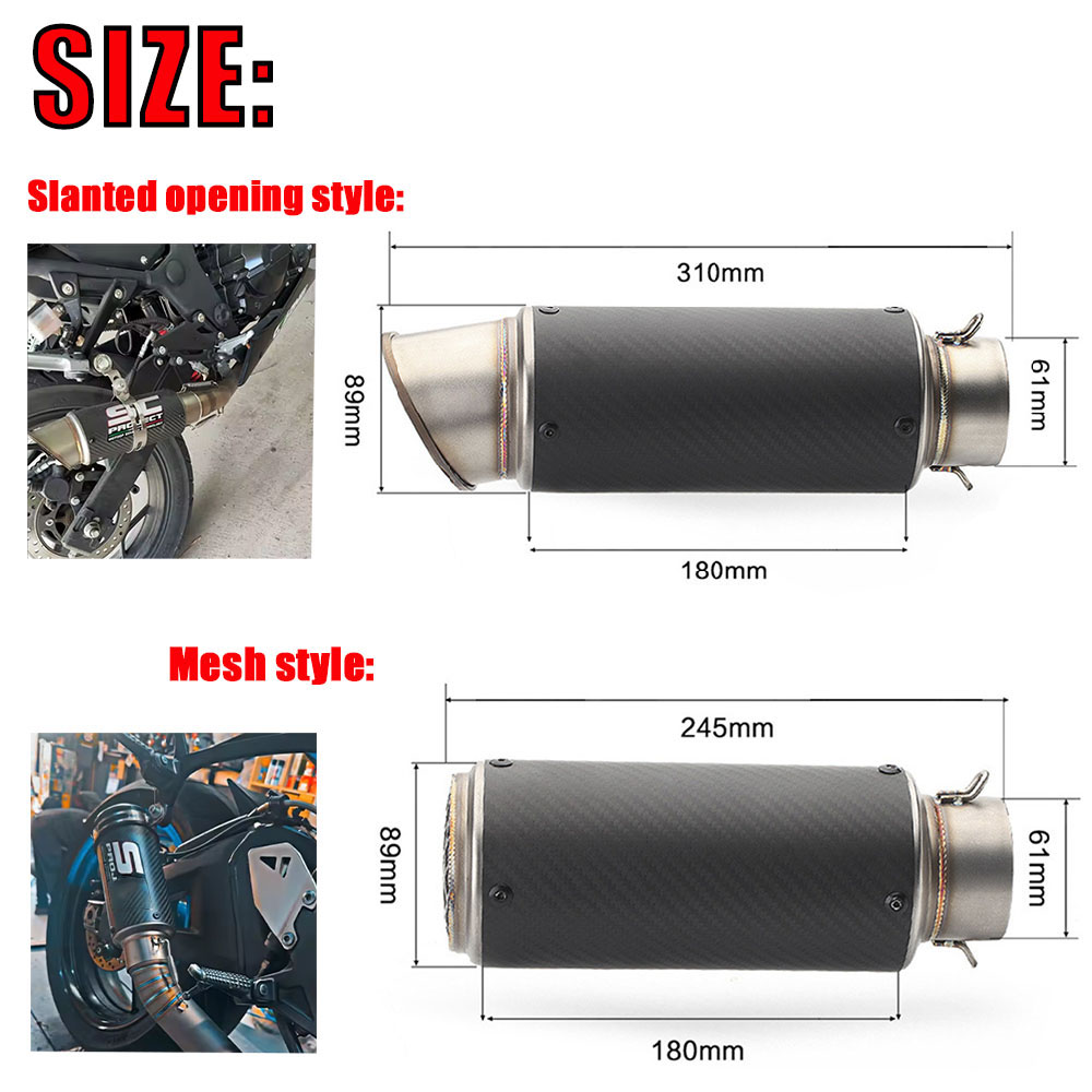 Tubo de escape universal para  - Exhaust Muffler Stainless Steel Universal avaliação e preço