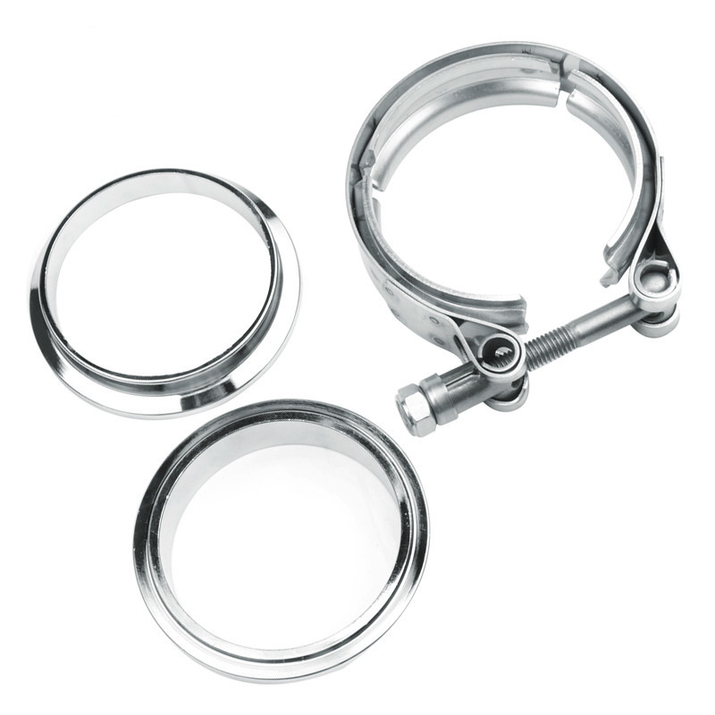 1 conjunto 2.5 Polegada 63.5mm - Exhaust V Band Clamp Flange Kit Stainless avaliação e preço