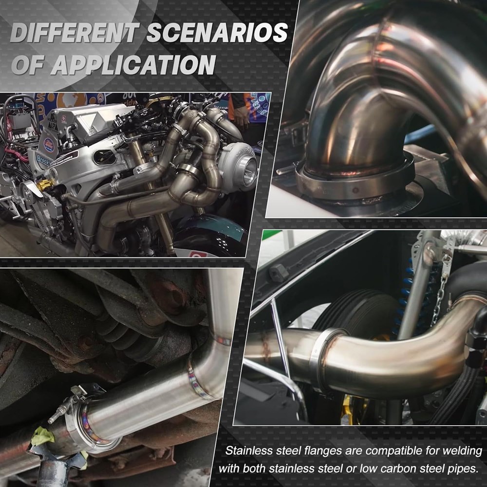 Kit de abraçadeira em V de aço - Exhaust V Band Clamp Flange Kit Stainless avaliação e preço