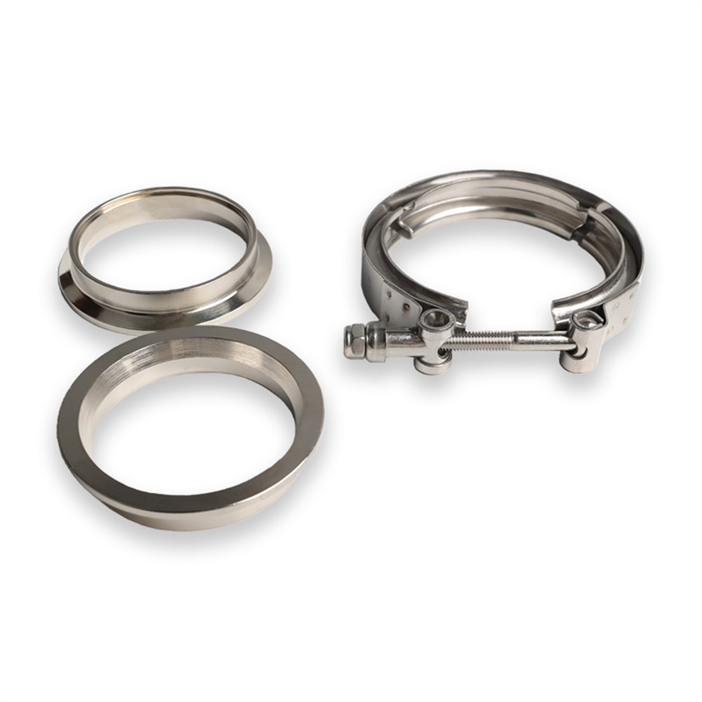 Kit de abraçadeira em V de aço - Exhaust V Band Clamp Flange Kit Stainless avaliação e preço