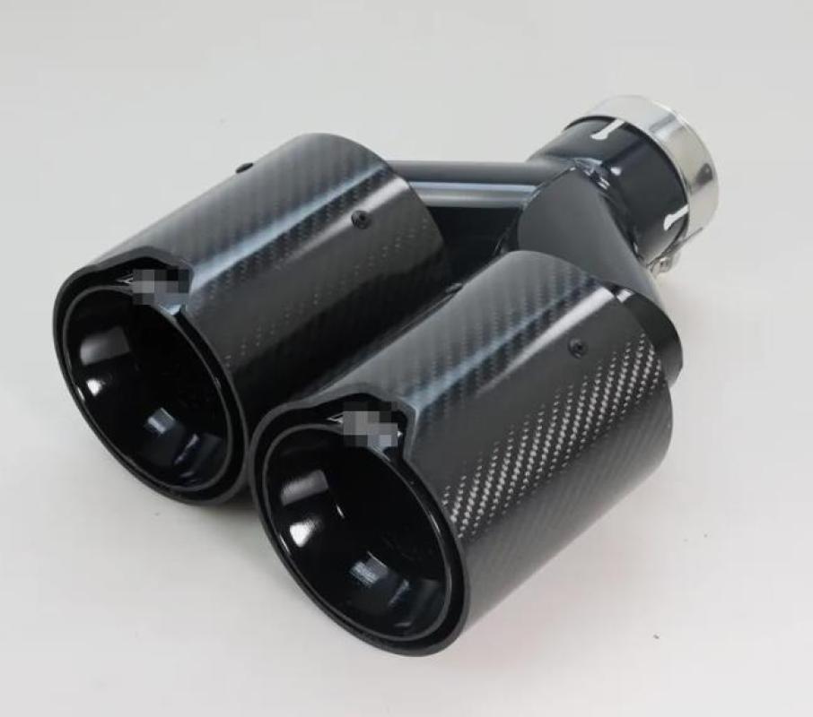 2 peças, ponteira de escape em - Exhaust Tips Dual Outlet Carbon Fiber 63Mm avaliação e preço