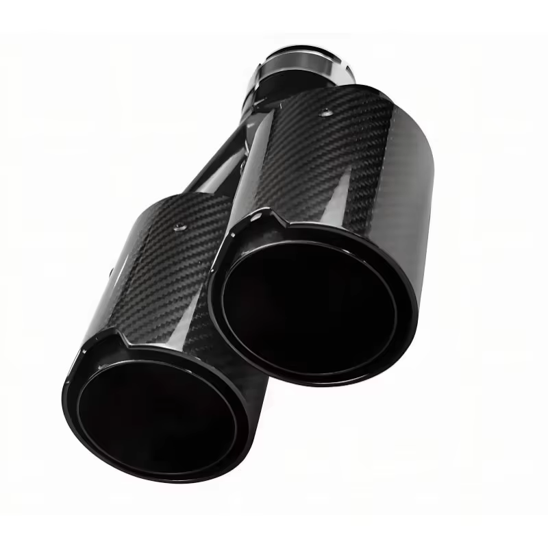 2 peças, ponteira de escape em - Exhaust Tips Dual Outlet Carbon Fiber 63Mm avaliação e preço