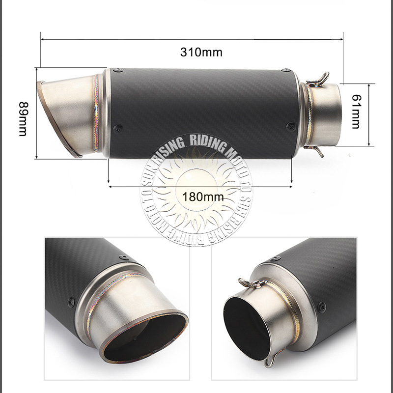 Tubo de escape sc universal pa - Exhaust Muffler Stainless Steel Universal avaliação e preço