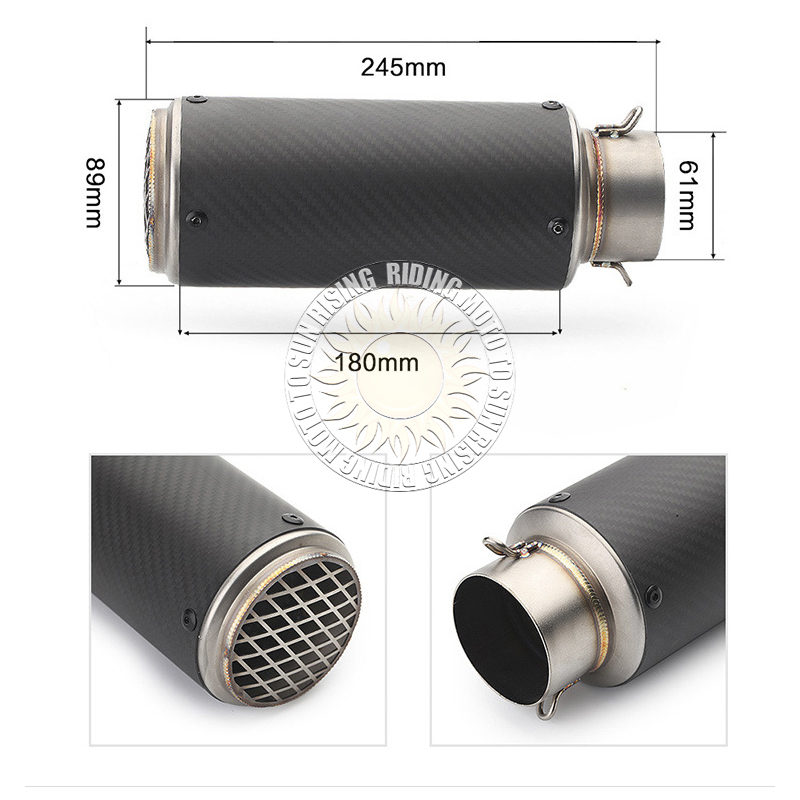 Tubo de escape sc universal pa - Exhaust Muffler Stainless Steel Universal avaliação e preço