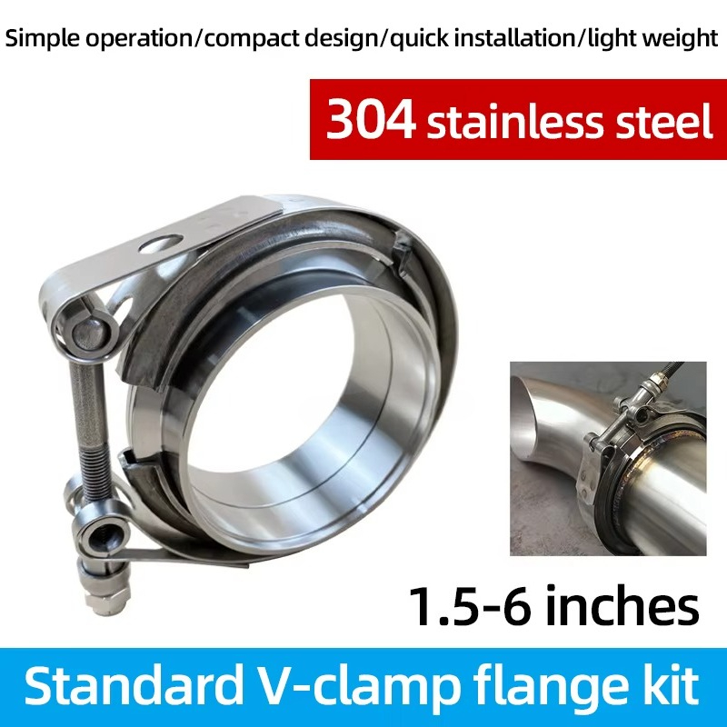 Kit de Abraçadeiras V Band Pad - Exhaust V Band Clamp Flange Kit Stainless avaliação e preço