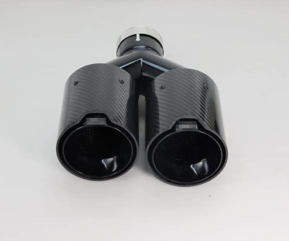 Ponteiras de escape universais - Exhaust Tips Dual Outlet Carbon Fiber 63Mm avaliação e preço