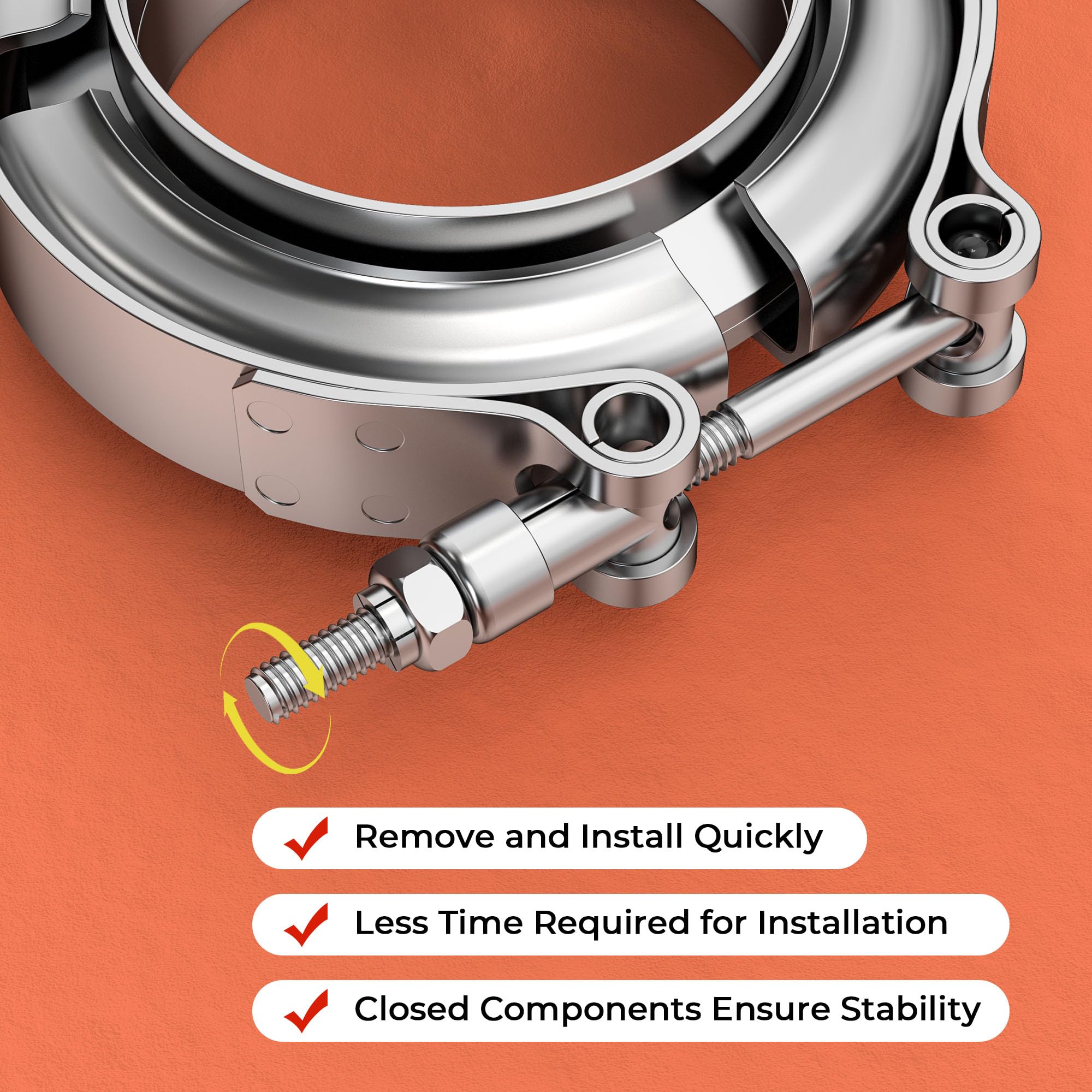 Braçadeira de banda v com kit  - Exhaust V Band Clamp Flange Kit Stainless avaliação e preço