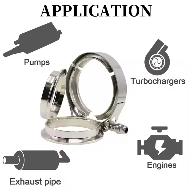 Para Kits de Abraçadeiras V-Ba - Exhaust V Band Clamp Flange Kit Stainless avaliação e preço