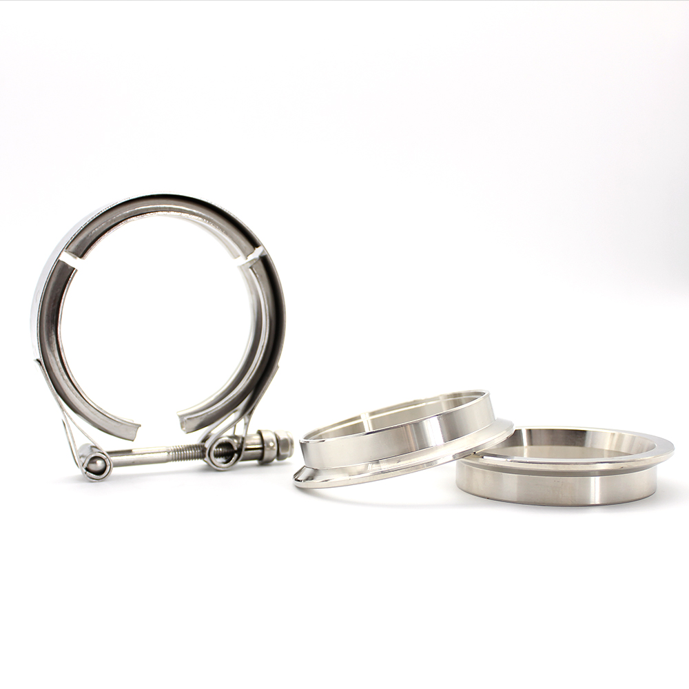 Abraçadeira V-Band de Aço Inox - Exhaust V Band Clamp Flange Kit Stainless avaliação e preço