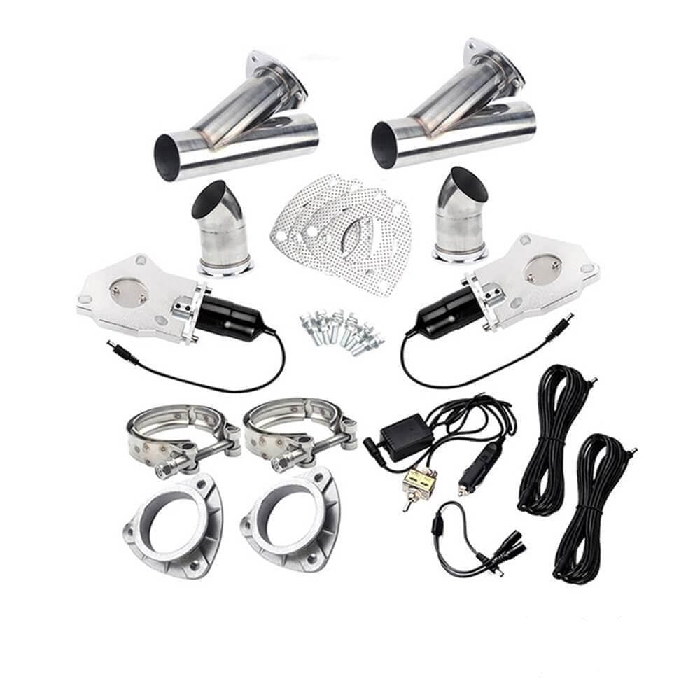 Aço inoxidável elétrico Y Tubo - Dual Exhaust Cutout Valve Y Pipe Stainless avaliação e preço