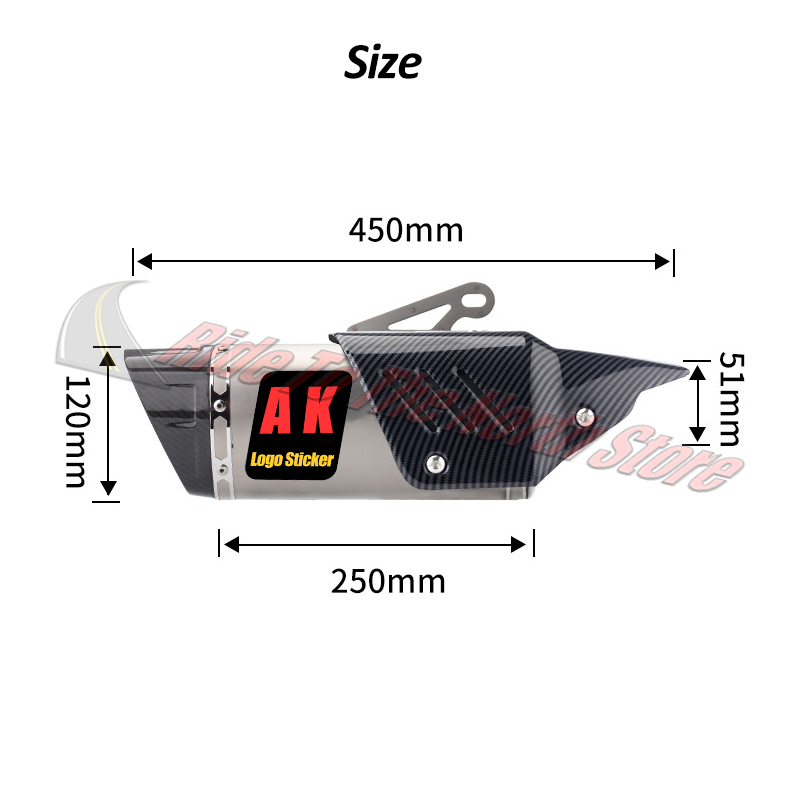 Deslizamento em 51mm universal - Exhaust Muffler Stainless Steel Universal avaliação e preço
