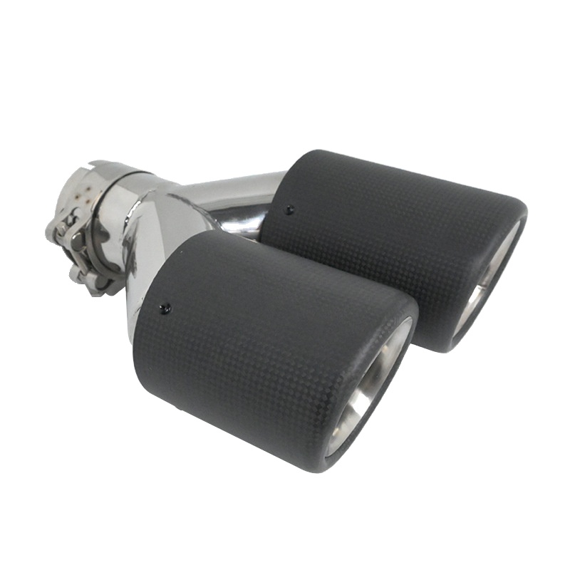 Sistema de Escape Automotivo T - Exhaust Tips Dual Outlet Carbon Fiber 63Mm avaliação e preço