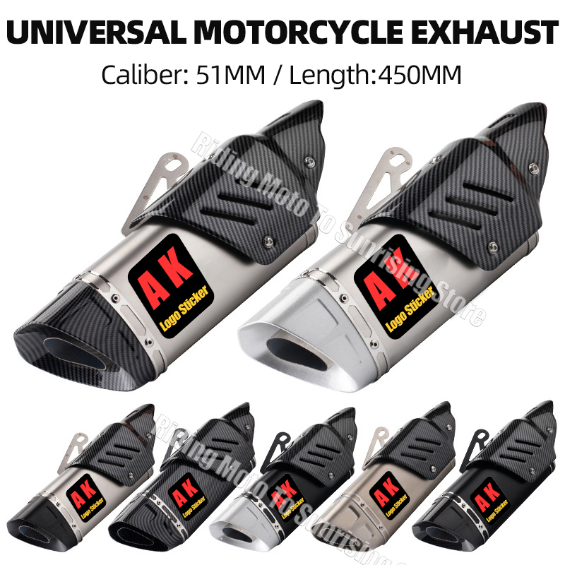 51mm universal ak silenciador  - Exhaust Muffler Stainless Steel Universal avaliação e preço