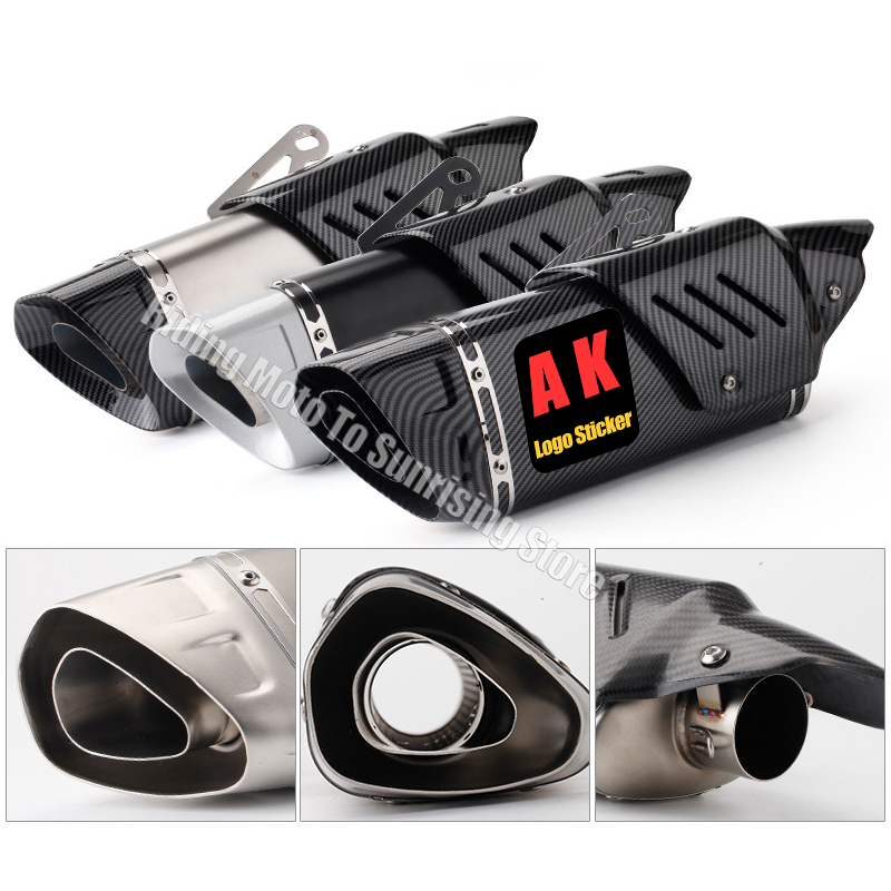 51mm universal ak silenciador  - Exhaust Muffler Stainless Steel Universal avaliação e preço
