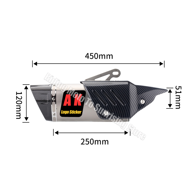 51mm universal ak silenciador  - Exhaust Muffler Stainless Steel Universal avaliação e preço