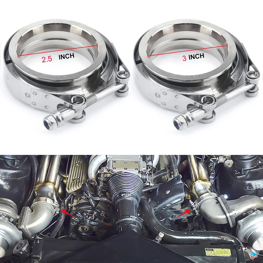 Kit de Abraçadeiras V-Band Uni - Exhaust V Band Clamp Flange Kit Stainless avaliação e preço